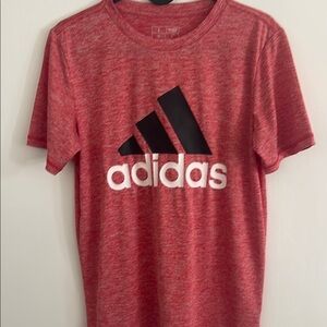 adidas Red and Black Kids Short Sleeve Tee